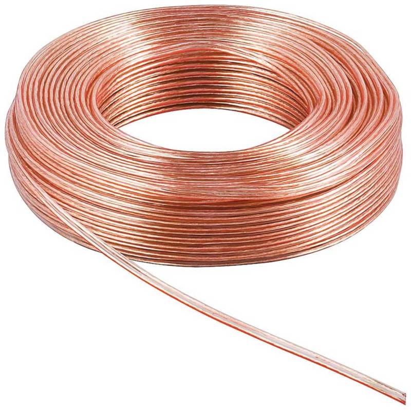 Goobay Lautsprecherkabel 2x 1.5mm Durchmesser 6mm OFC Kupfer 50m von Goobay