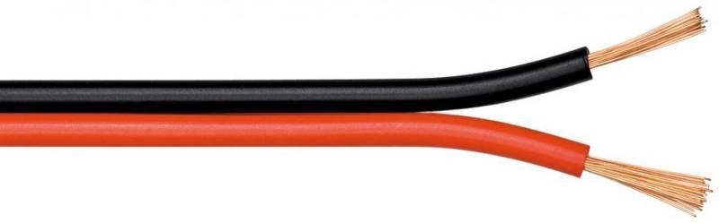 Goobay Lautsprecherkabel rot/schwarz CCA, 10 m, Querschnitt 2 x 0,75 mm² Audio-Kabel, (1000 cm) von Goobay