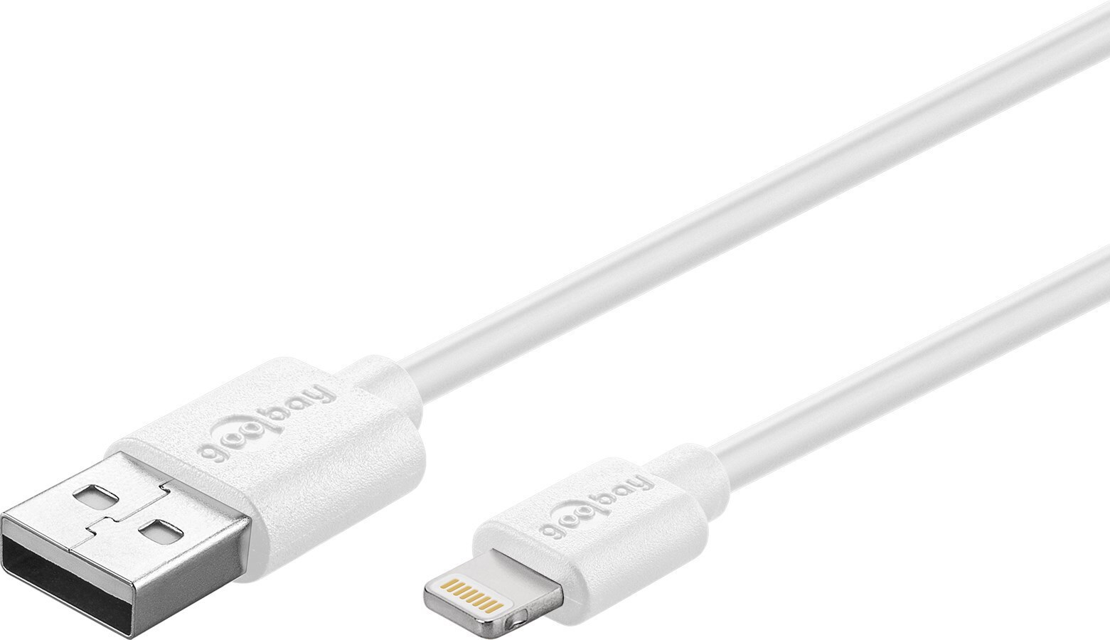 Goobay Lightning auf USB 2m Weiß [Apple MFI zertifiziert / Sync- / Ladekabel / Datenkabel] von Goobay