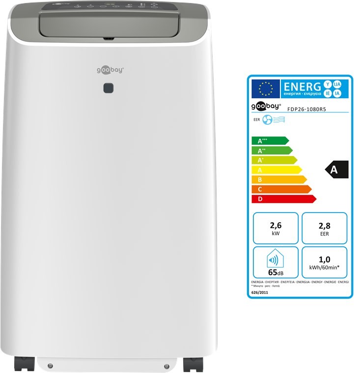 Goobay Lokales Klimagerät 9000 BTU/2600 W mit Fernbedienung und Timer - leistungsstarker Luftkühler für ein angenehmes Raumklima Goobay Lokales Klimagerät 9000 BTU/2600 W mit Fernbedienung und Timer - leistungsstarker Luftkühler für ein angenehmes Raumklima von Goobay