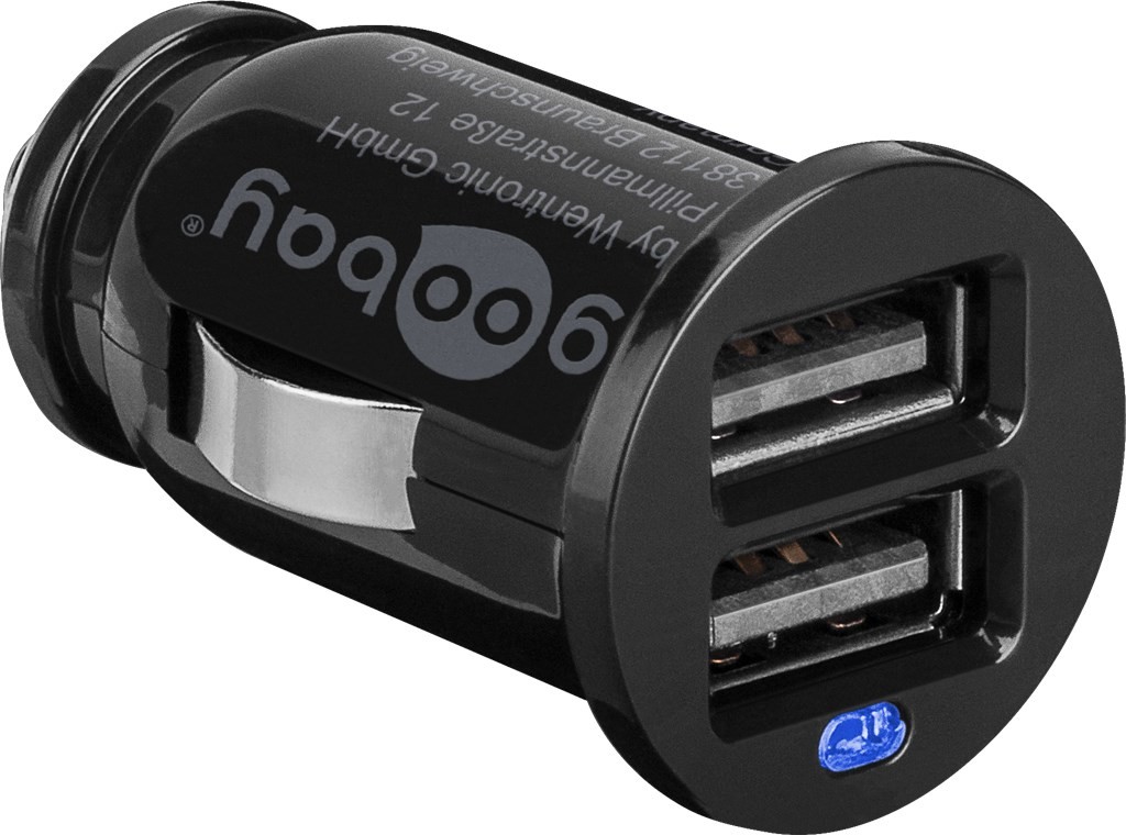 Goobay Micro USB Auto-Ladeset (12W/2.4A) - Kfz-Ladeadapter und Micro USB Kabel 1.0m (schwarz) von Goobay