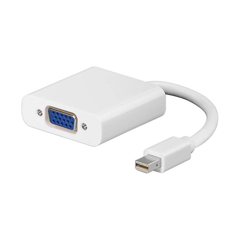 Goobay Mini DisplayPort/VGA Adapterkabel 1.1 [0,1m, Weiß] von Goobay