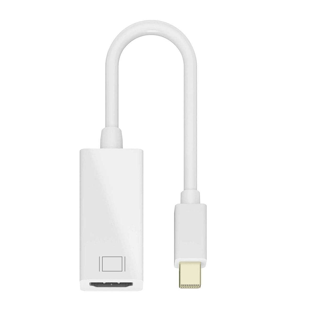 Goobay Mini DisplayPort 1.2 auf HDMI Adapterkabel vergoldet 4K 2160p 0.1m Weiss von Goobay