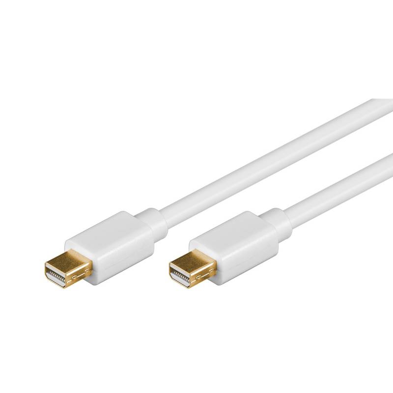 Goobay Mini DisplayPort Verbindungskabel 1.2, 2m - 4K (3840x2160), vergoldet, weiß von Goobay
