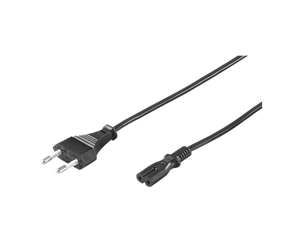 Goobay Netzkabel, Schutzkontaktstecker Euro Typ C / Gerätebuchse C7, (150 cm), Eurostecker von Goobay