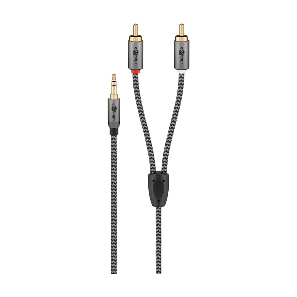 Goobay Plus Audioadapterkabel - 3,5-mm-Klinke zu Stereo-Cinch-Stecker, 1.0 m von Goobay