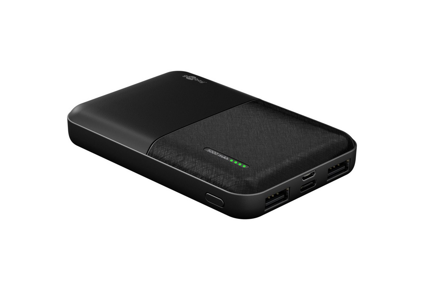 Goobay goobay Powerbank Kompakt 5.000 mAh, (5 Ah, 2x Powerbank Goobay goobay Powerbank Kompakt 5.000 mAh, (5 Ah, 2x Powerbank von Goobay