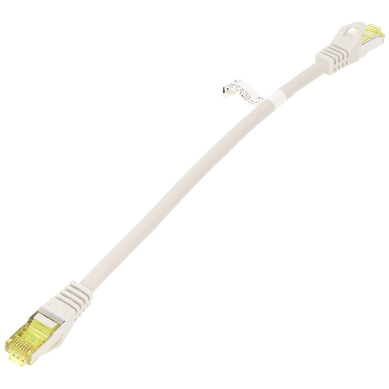 Goobay RJ45 Patchkabel CAT 6A S/FTP (PiMF), 500 MHz mit CAT 7 Rohkabel, Grau von Goobay