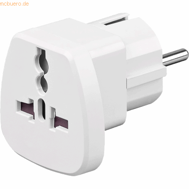 Goobay Reiseadapter 94026 Universal/Schutzkontakt CEE7/7 weiß Goobay Reiseadapter 94026 Universal/Schutzkontakt CEE7/7 weiß von Goobay