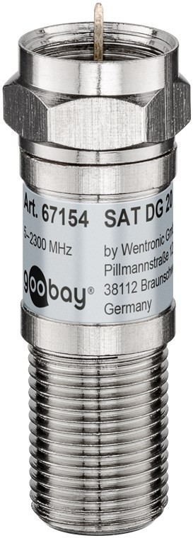 Goobay SAT Dämpfungsglied 20 dB - F-Stecker > F-Buchse Goobay SAT Dämpfungsglied 20 dB - F-Stecker > F-Buchse von Goobay