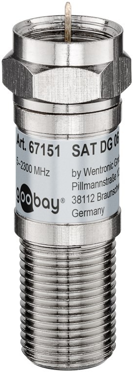 Goobay SAT Dämpfungsglied 6 dB - F-Stecker > F-Buchse von Goobay