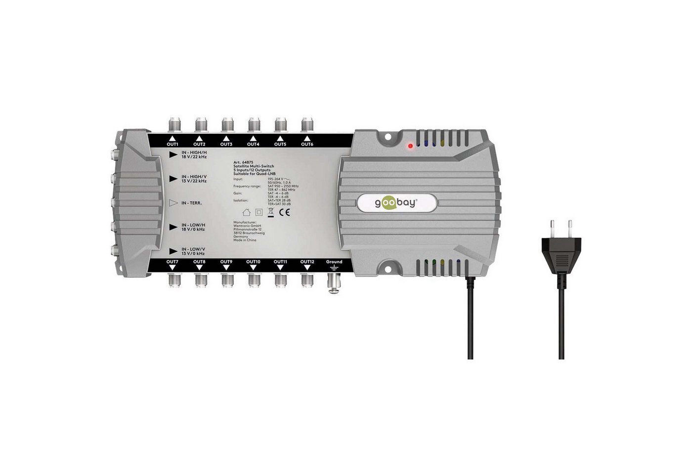 Goobay SAT-Multischalter GOOBAY SAT-Multischalter 64875, 5/12 Goobay SAT-Multischalter GOOBAY SAT-Multischalter 64875, 5/12 von Goobay