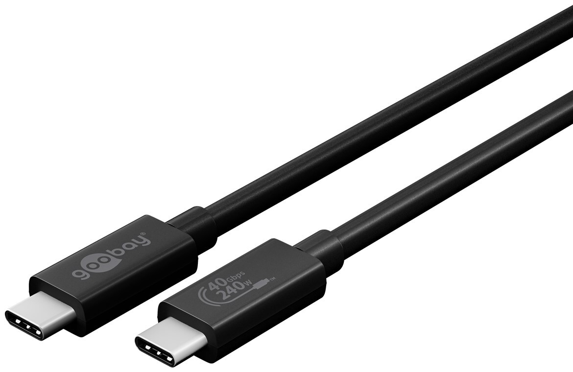 Goobay Sync & Charge USB-C™-Kabel, USB4™ Gen 3x2, 240 W, 0,7 m von Goobay