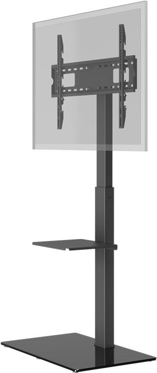 Goobay TV-Bodenständer Basic (Größe L) - Halterung für Fernseher und Monitore zwischen 37 und 70 Zoll (94-178 cm) bis 40 kg, schwenkbar von Goobay