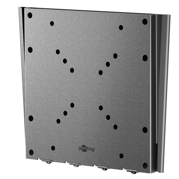 Goobay TV-Wandhalterung Caravan FIXED (M), schwarz - Halterung für Fernseher von 23 bis 42 Zoll (58 – 107 cm), max. 30 kg, ultraflaches Design mit nur 18 mm Wandabstand von Goobay