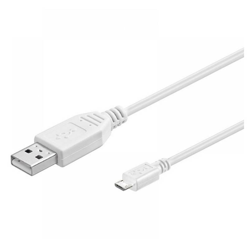 Goobay USB 2.0 Hi-Speed Kabel A Stecker  Micro B Stecker weiß - Länge: 0,15 USB-Kabel, (15 cm) von Goobay