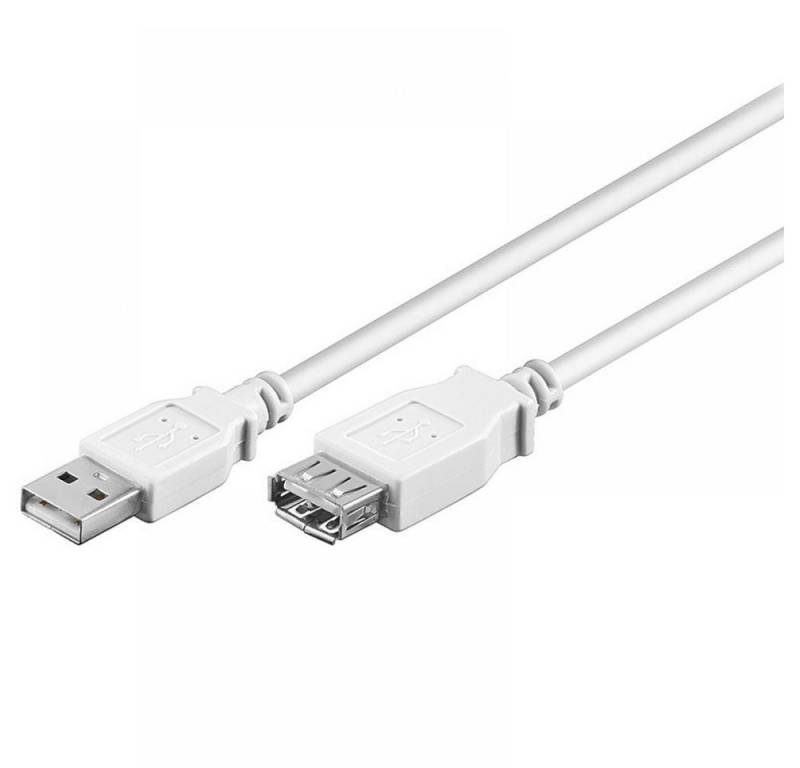 Goobay USB 2.0 Hi-Speed Verlängerungskabel A Stecker  A Buchse weiß - Länge: USB-Kabel, (30 cm) von Goobay