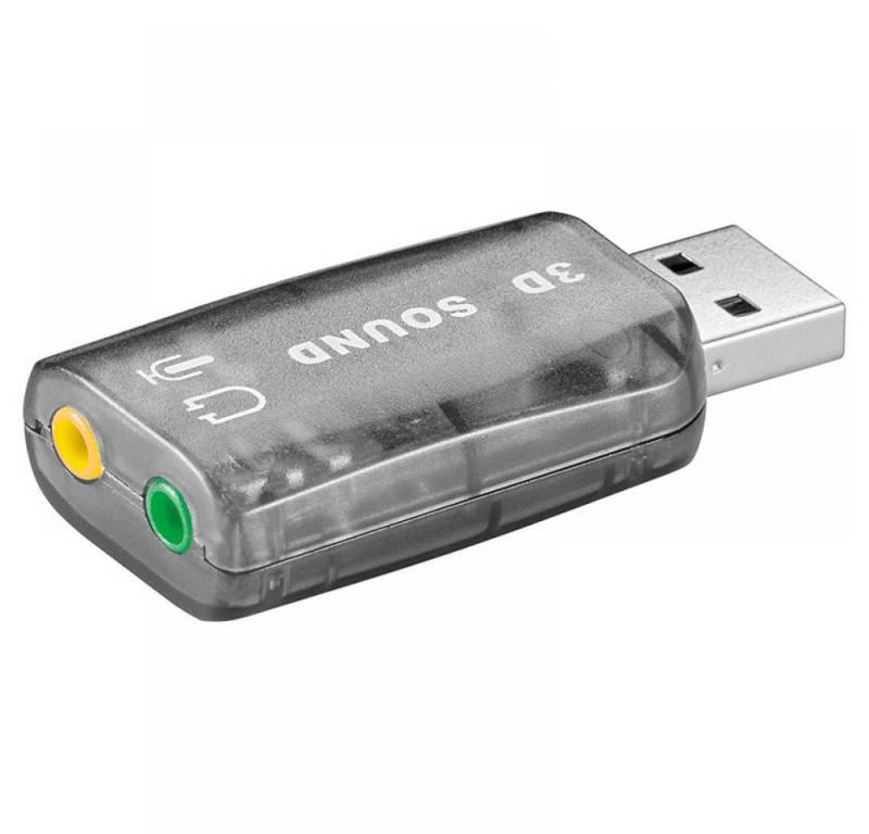 Goobay USB 2.0 Soundkarte mit Stereo Kopfhörer Ausgang und Mikrofon Eingang USB-Adapter von Goobay