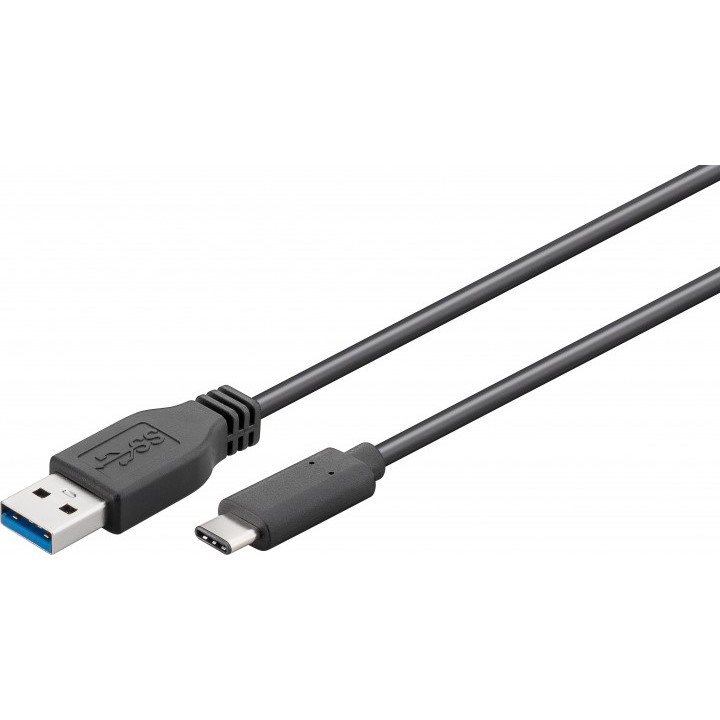 Goobay USB 3.0-Stecker (Typ A) > USB 3.1-Stecker (Typ C) [0,5m schwarz] von Goobay