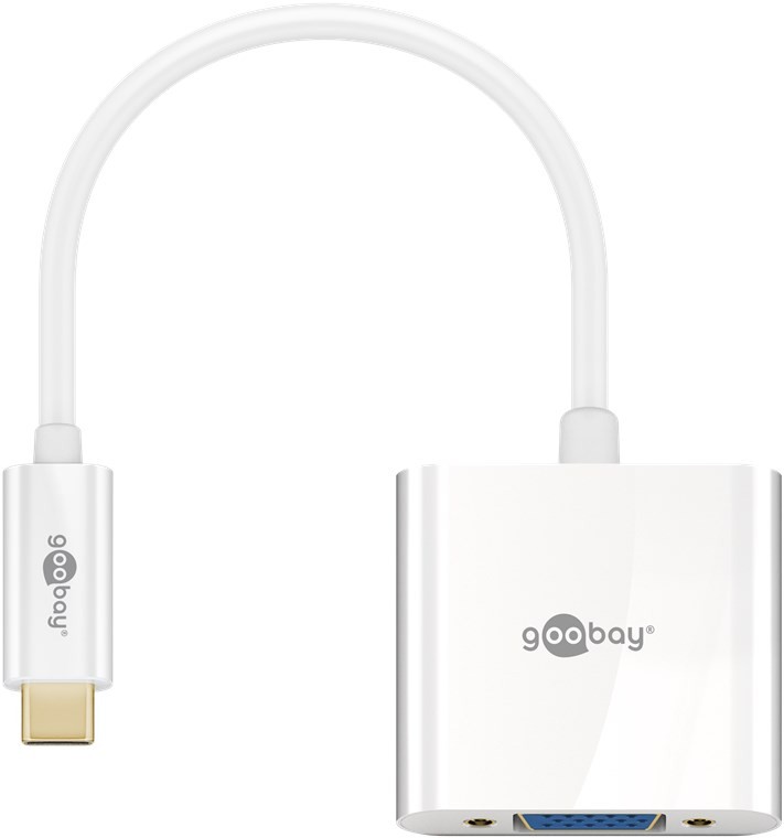 Goobay USB-C™-Adapter VGA, weiß - USB-C™-Stecker > VGA-Buchse (15-polig) von Goobay