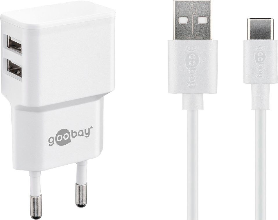 Goobay USB-C™ Dual Ladeset Smartphone-Ladegerät (2-tlg) von Goobay