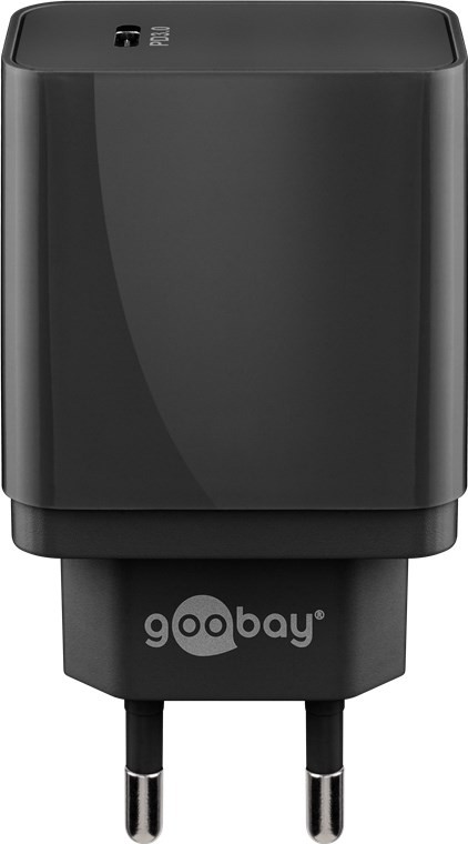 Goobay USB-C™ PD (Power Delivery) Schnellladegerät (25W) schwarz - geeignet für Geräte mit USB-C™ (Power Delivery) wie z.B. Samsung Galaxy S21, S20 von Goobay