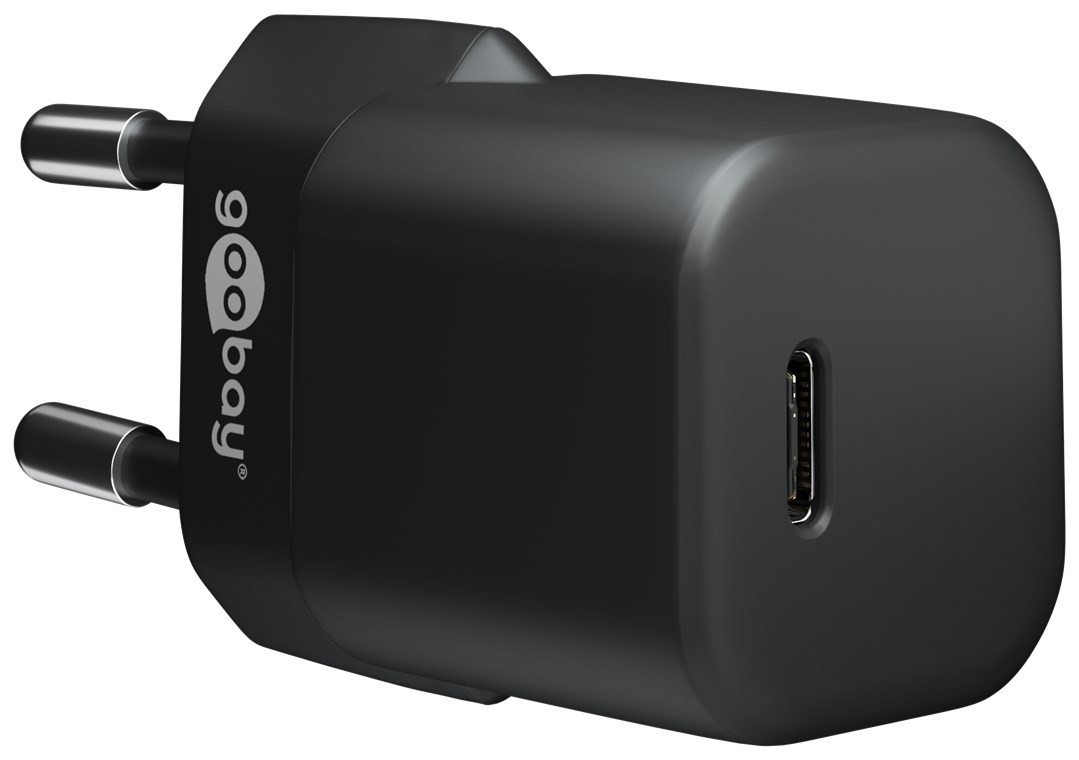 Goobay USB-C™ PD (Power Delivery) Schnellladegerät nano (30 W) schwarz - geeignet für Geräte mit USB-C™ (Power Delivery) wie z. B. iPhone 12 von Goobay
