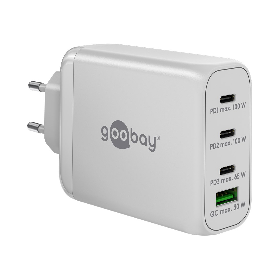 Goobay USB-C™ PD Multiport-Schnellladegerät (100 W) weiß von Goobay