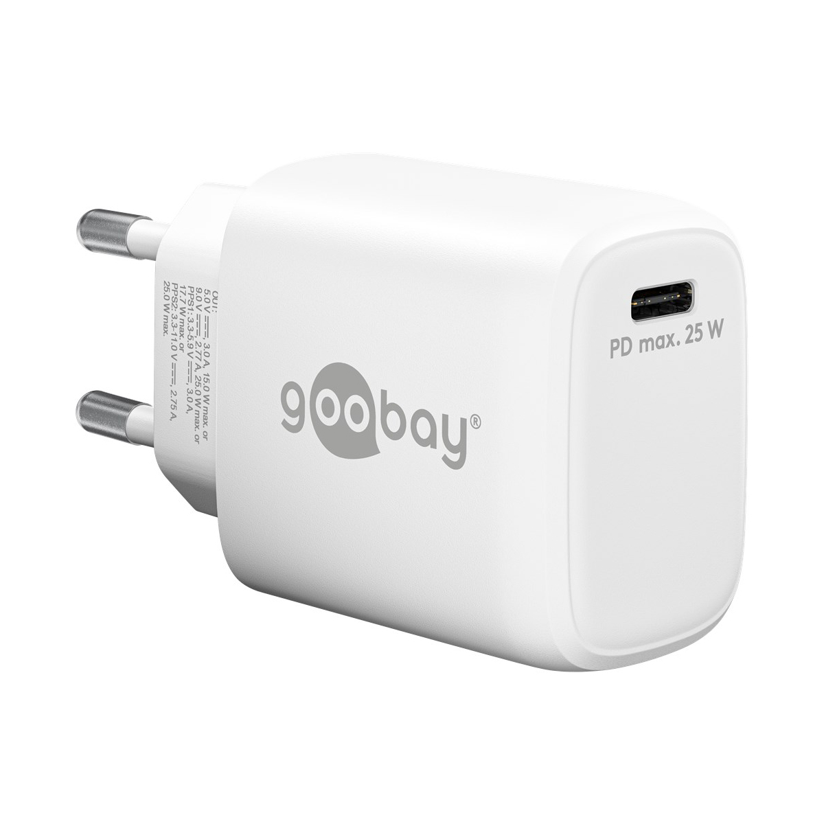 Goobay USB-C™ PD Schnellladegerät (25 W) weiß von Goobay