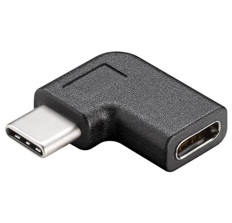 Goobay USB-C 3.0 Adapter, C Buchse - C Stecker, seitlich gewinkelt, schwarz USB-Kabel von Goobay