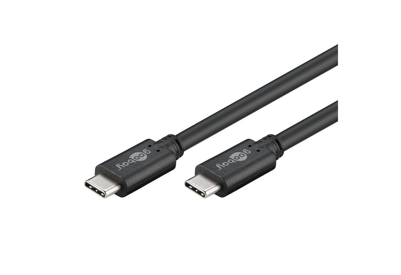 Goobay USB-C Kabel USB 3.2 Gen 1 Power Delivery USB-Kabel, USB-C, (50 cm), 5 Gbits Datenübertragung, 60 W Leistung, Schwarz von Goobay