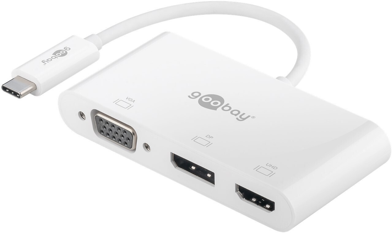 Goobay USB-C Multiport-Adapter VGA+DP+HDMI von Goobay