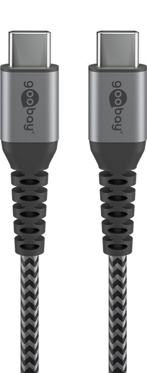 Goobay USB-C auf USB-C mit Metallsteckern, grau, 0,5m von Goobay
