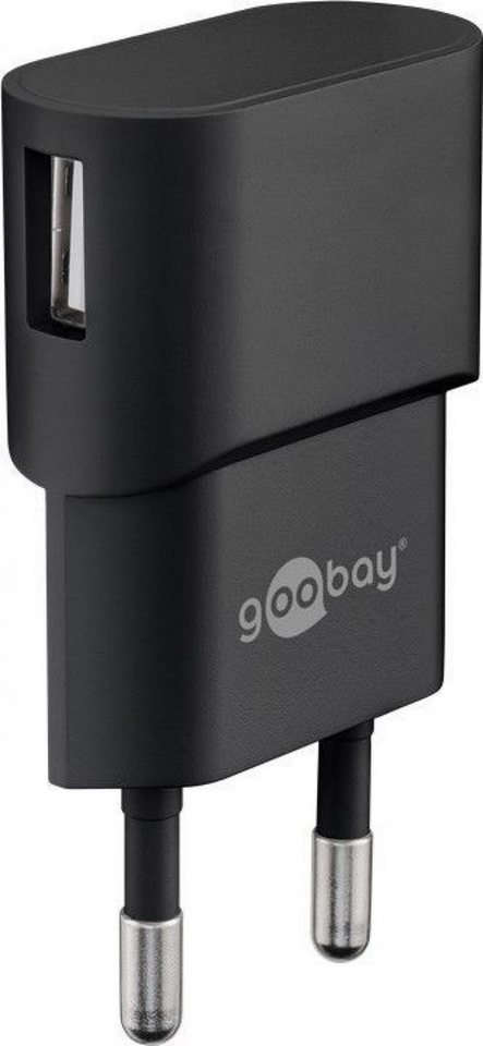 Goobay USB Netzteil / Ladeadapter, 1A, 1x USB, flache Bauform, schwarz USB-Ladegerät Goobay USB Netzteil / Ladeadapter, 1A, 1x USB, flache Bauform, schwarz USB-Ladegerät von Goobay