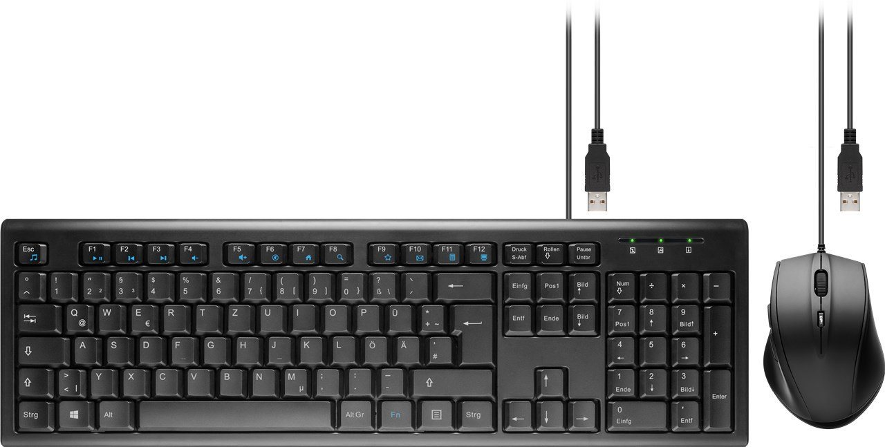Goobay USB Tastatur-Maus-Set, Tastatur und Maus Set, kabelgebunden mit USB-A Computer-Kabel Goobay USB Tastatur-Maus-Set, Tastatur und Maus Set, kabelgebunden mit USB-A Computer-Kabel von Goobay