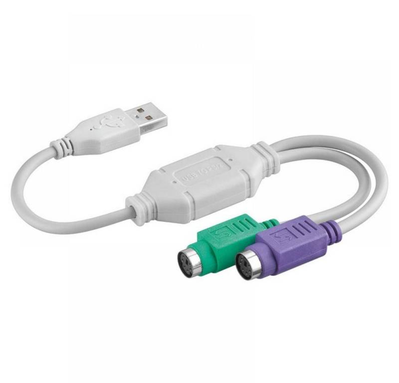 Goobay USB auf 2x PS/2 Konverter / Adapter Computer-Kabel, (20 cm) von Goobay
