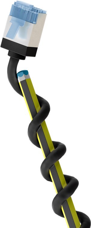 Goobay Ultraflexibles CAT 6A Patchkabel, slim, U/FTP, schwarz Goobay Ultraflexibles CAT 6A Patchkabel, slim, U/FTP, schwarz von Goobay