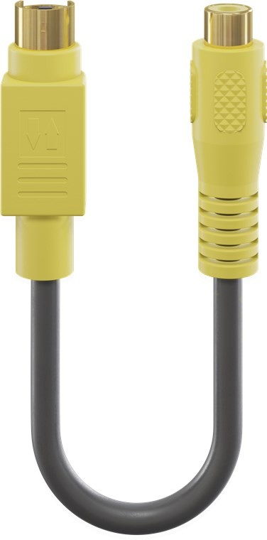 Goobay Video-Kabeladapter, S-Video zu Composite - Mini-DIN 4-Stecker (S-Video) > Cinch-Buchse von Goobay