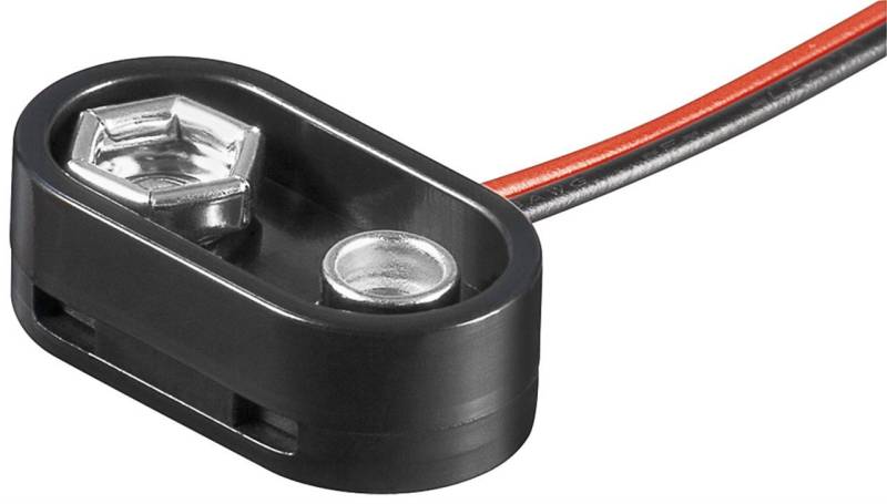 Goobay goobay 9 V Block Batteriehalter wasserabweisend schwarz (Bulk) Batterie von Goobay