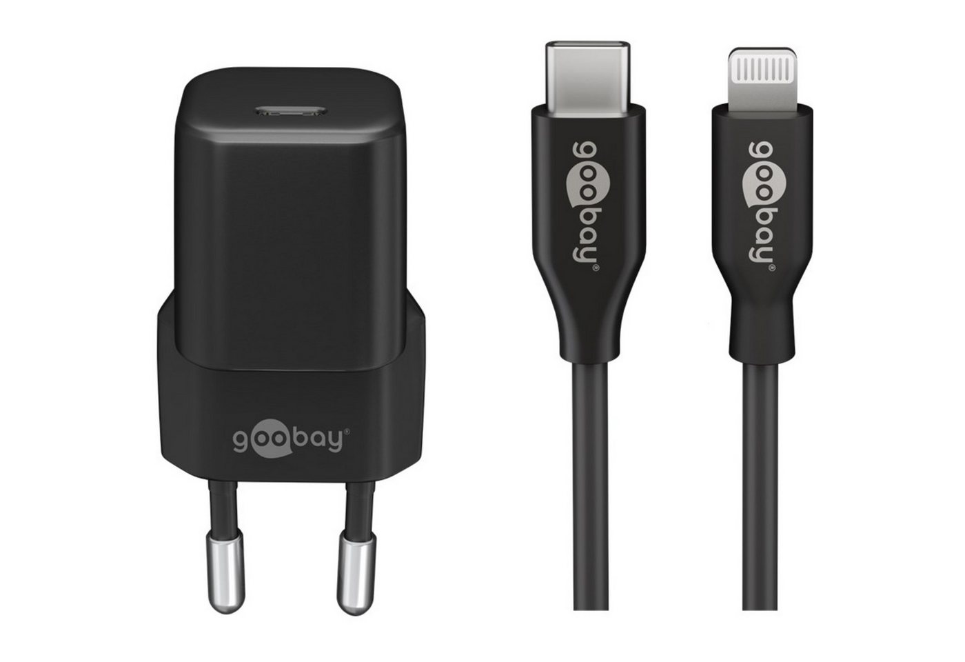 Goobay goobay Apple Lightning / USB-C PD-Ladeset 30 Watt, USB-Ladegerät Goobay goobay Apple Lightning / USB-C PD-Ladeset 30 Watt, USB-Ladegerät von Goobay