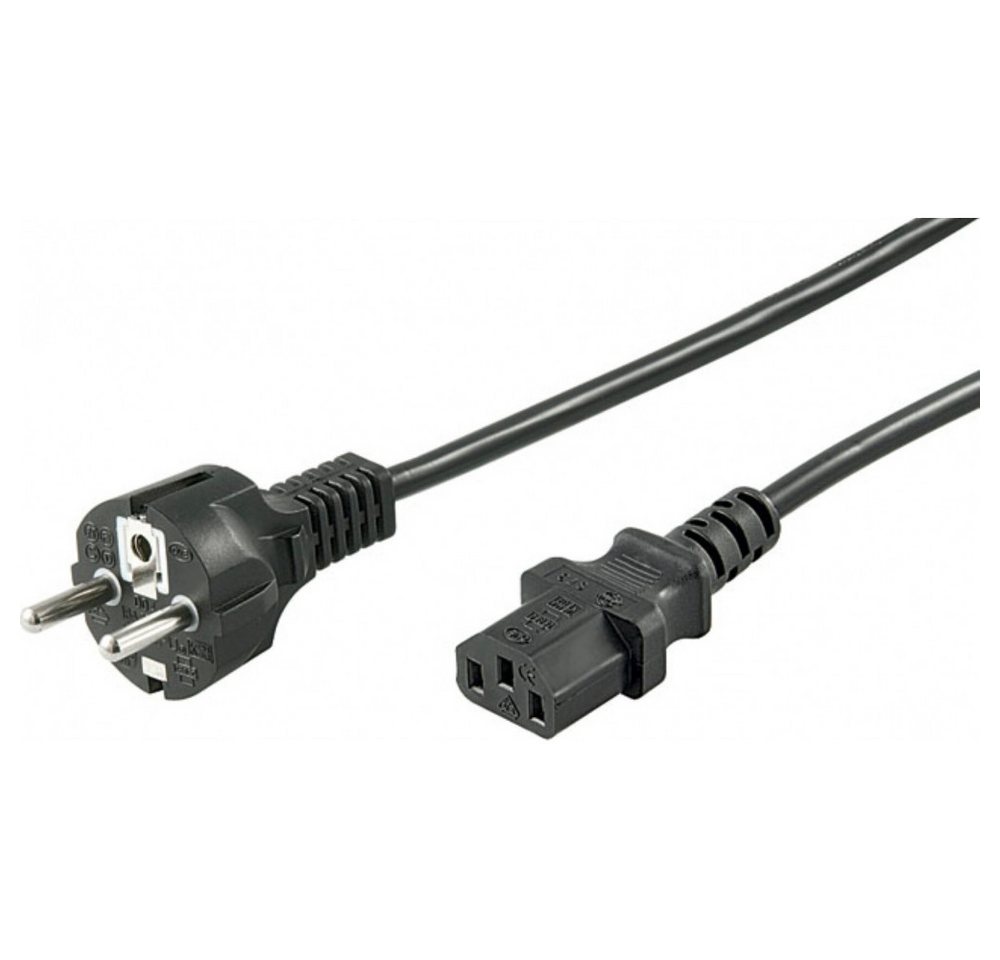 Goobay goobay Kaltgeräte-Anschlusskabel C13 5m Schwarz Akku goobay Kaltgeräte-Anschlusskabel C13, schwarz, 5 Meter (bis 250 Volt V), Gerader Schutzkontakt-Stecker von Goobay