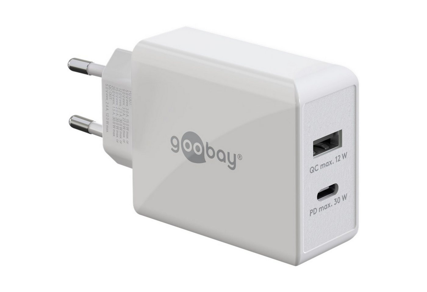 Goobay goobay USB-C PD Dual-Schnellladegerät 30 Watt, Netzteil Goobay goobay USB-C PD Dual-Schnellladegerät 30 Watt, Netzteil von Goobay