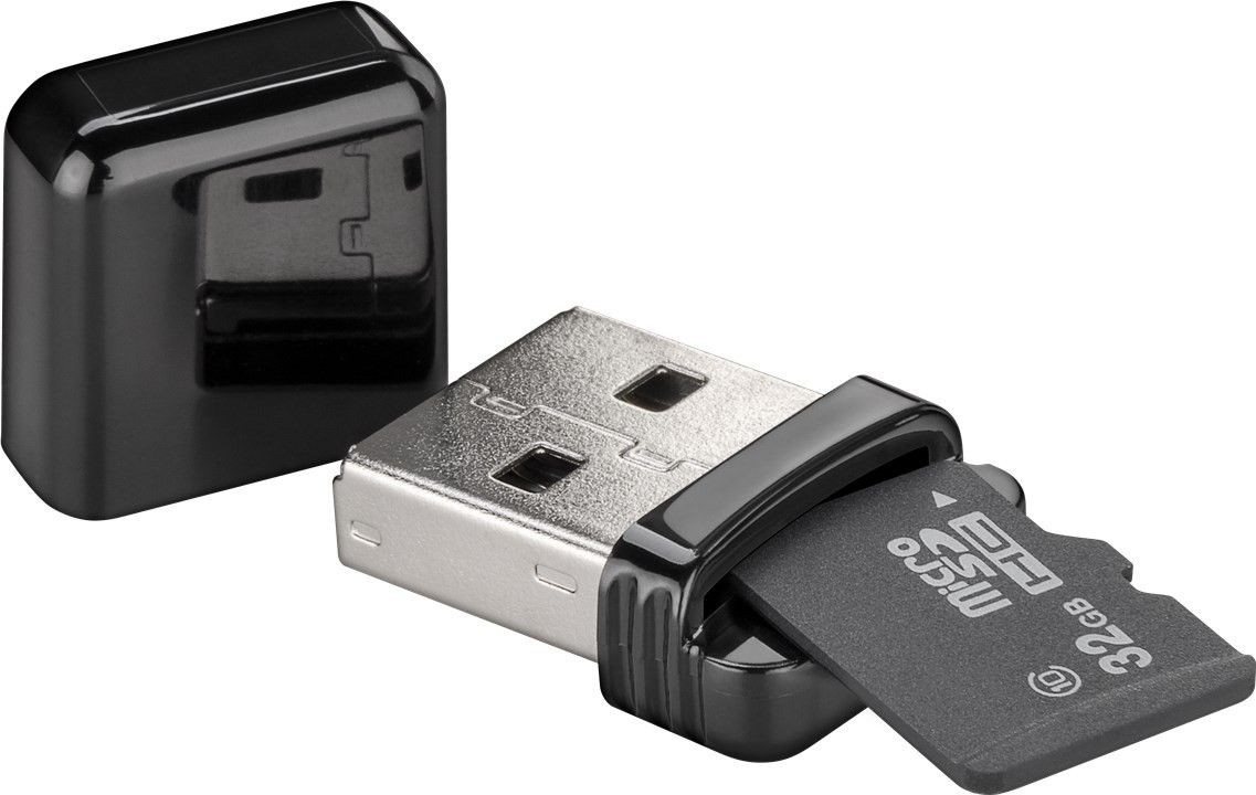 Goobay microSD Cardreader mit USB 2.0 Anschluss, schwarz Speicherkarte Goobay microSD Cardreader mit USB 2.0 Anschluss, schwarz Speicherkarte von Goobay