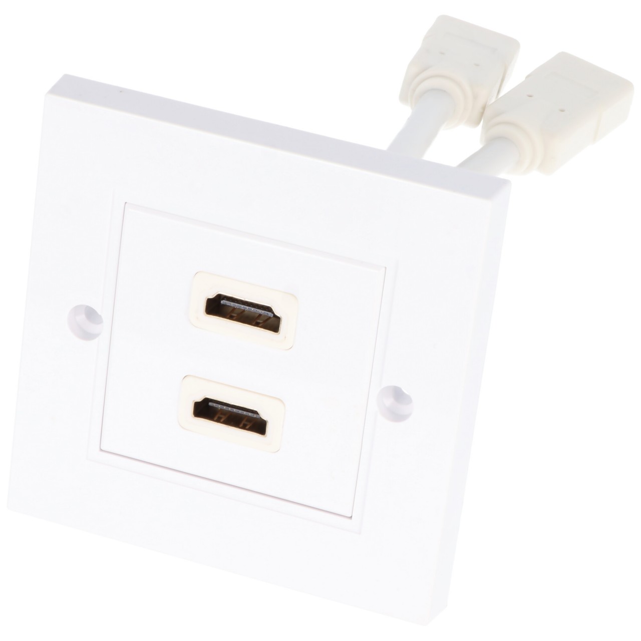 HDMI™-Wanddose 2x HDMI™-Buchse (Typ A) > 2x HDMI™-Buchse (Typ A) 86mm x 86mm von Goobay