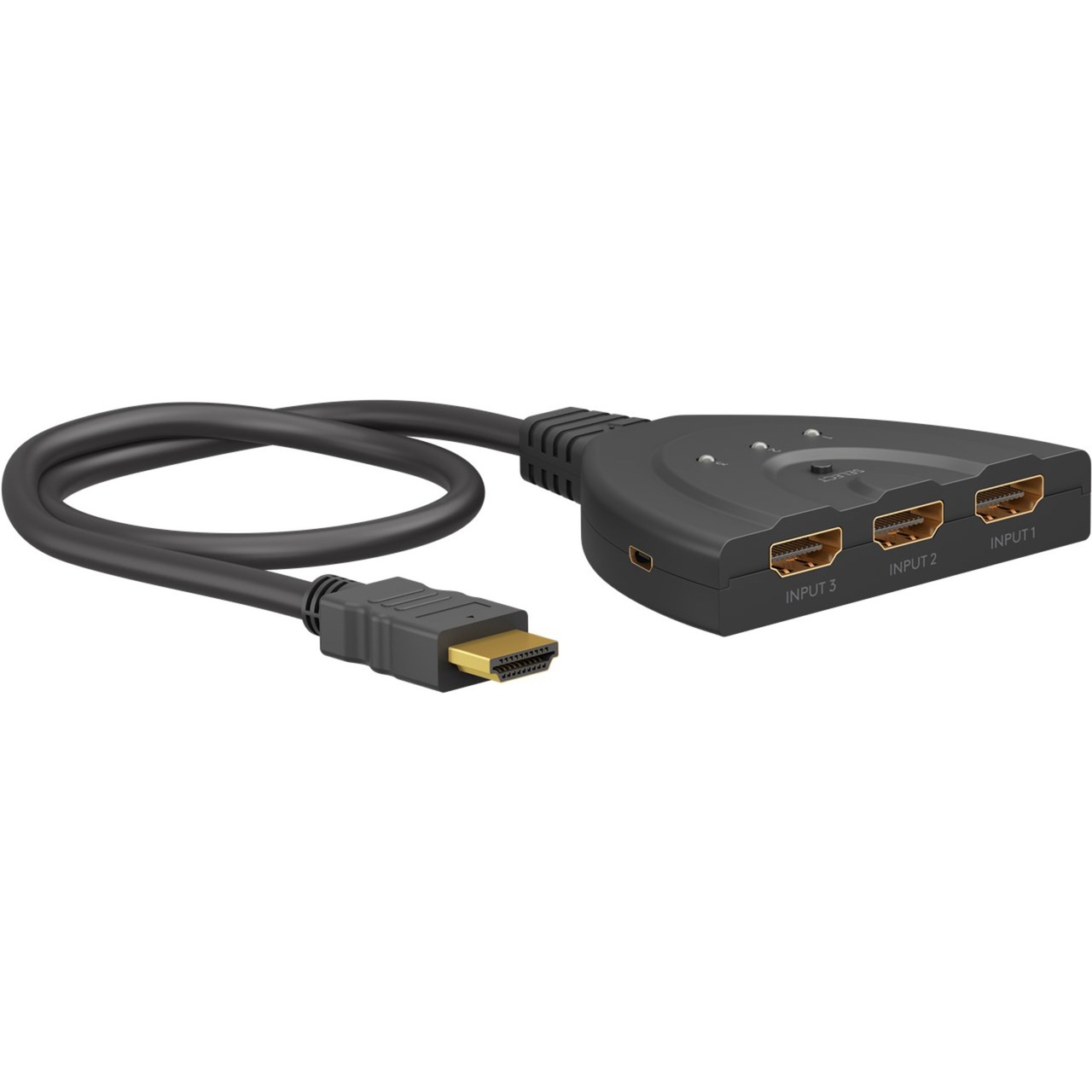 HDMI-Umschaltbox 3 auf 1 (4K @ 60Hz), HDMI Switch von Goobay