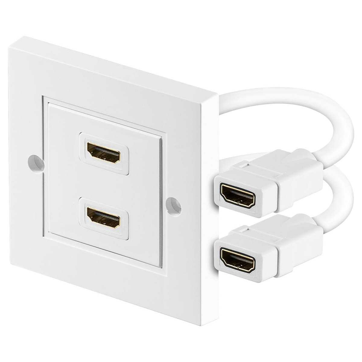 HDMI Wanddose 2x HDMI 1.3 Buchse 1080p HDTV ARC HEC Geschirmt HDMI Wanddose 2x HDMI 1.3 Buchse 1080p HDTV ARC HEC Geschirmt von Goobay