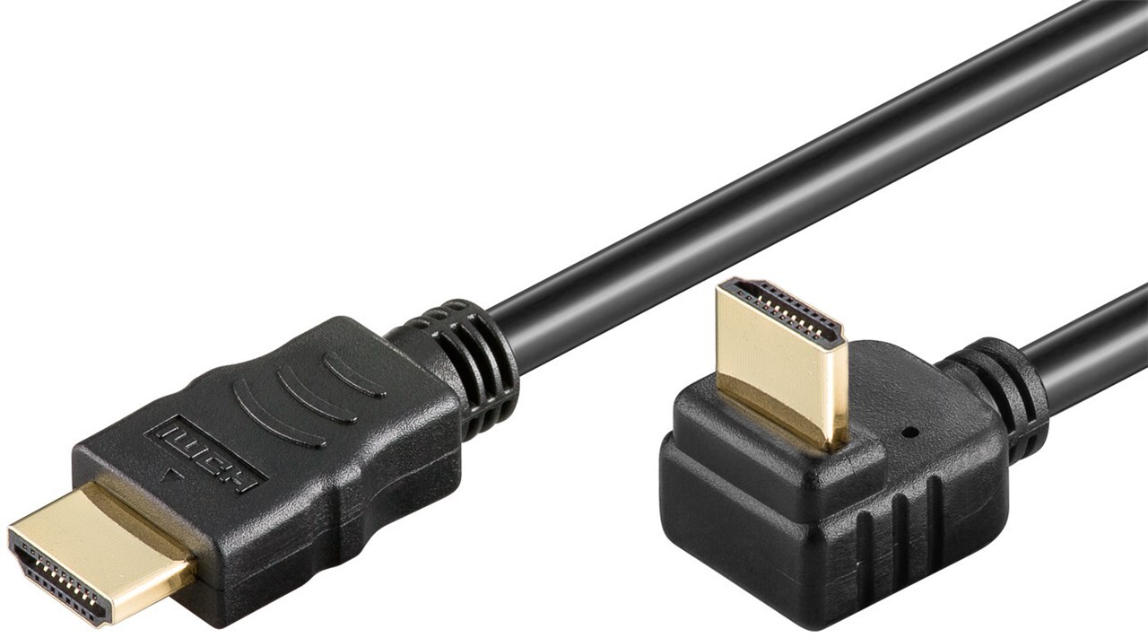 KAB Goobay High Speed HDMI Kabel mit Ethernet, verg. 0,5m HDMI™-Stecker (Typ A) > HDMI™-Stecker (Typ A) 270° von Goobay