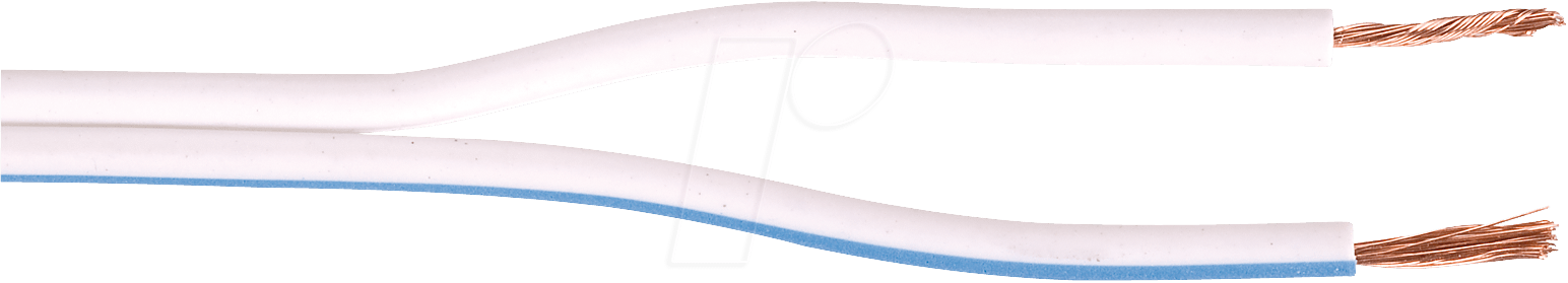 LAW 215-50 - Zwillingslitze, weiß, flexibel, 2x1,5mm², 50m von Goobay