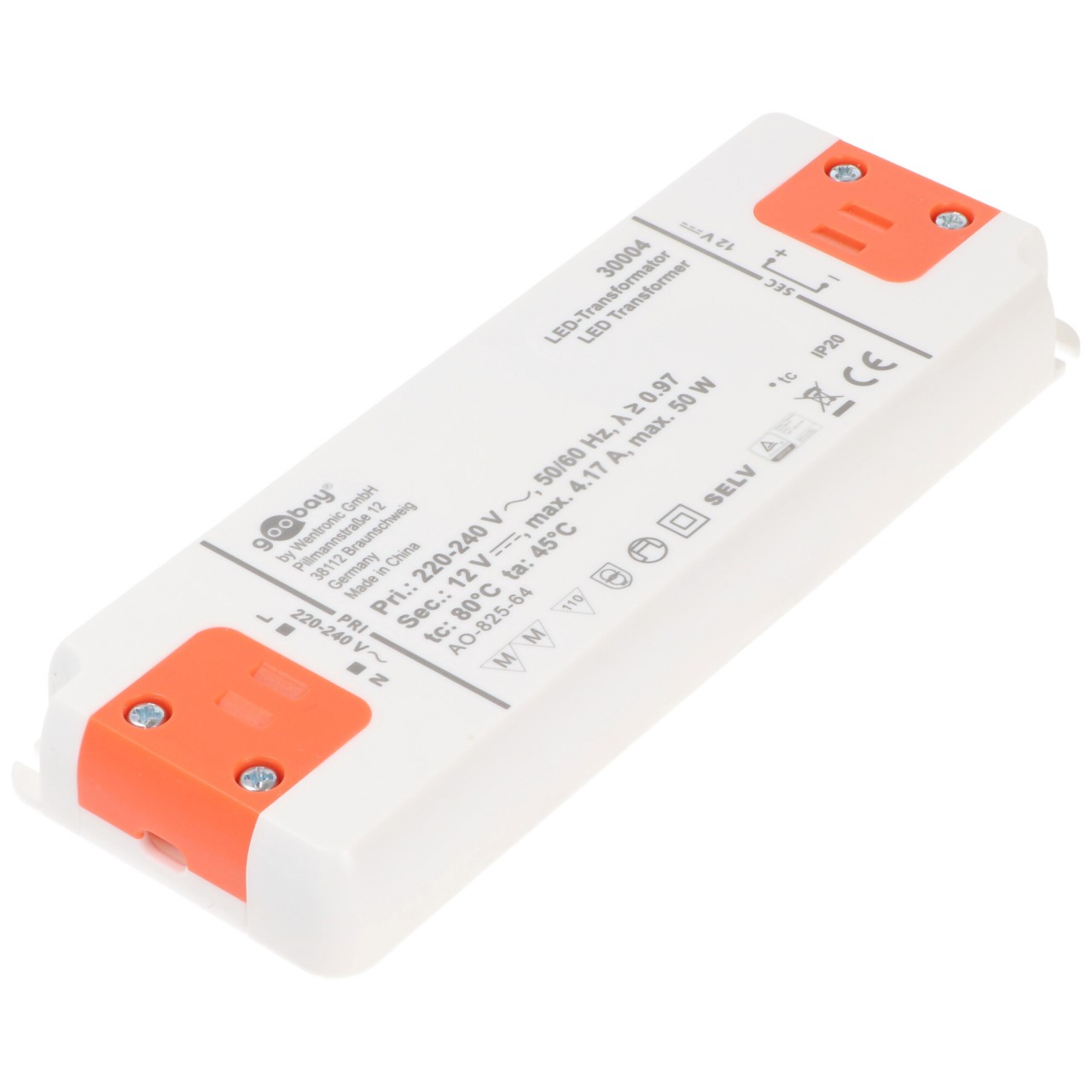 LED-Trafo 12 V/50 W 12 V DC für LEDs bis 50 W Gesamtlast LED-Trafo 12 V/50 W 12 V DC für LEDs bis 50 W Gesamtlast von Goobay