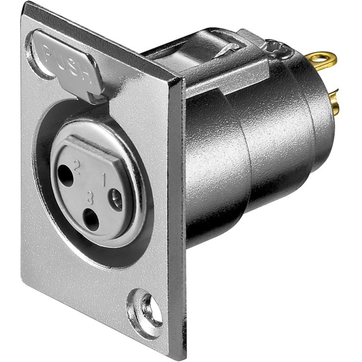 Mikrofon-Einbaubuchse, 3Pin, Einbau-Anschluss von Goobay